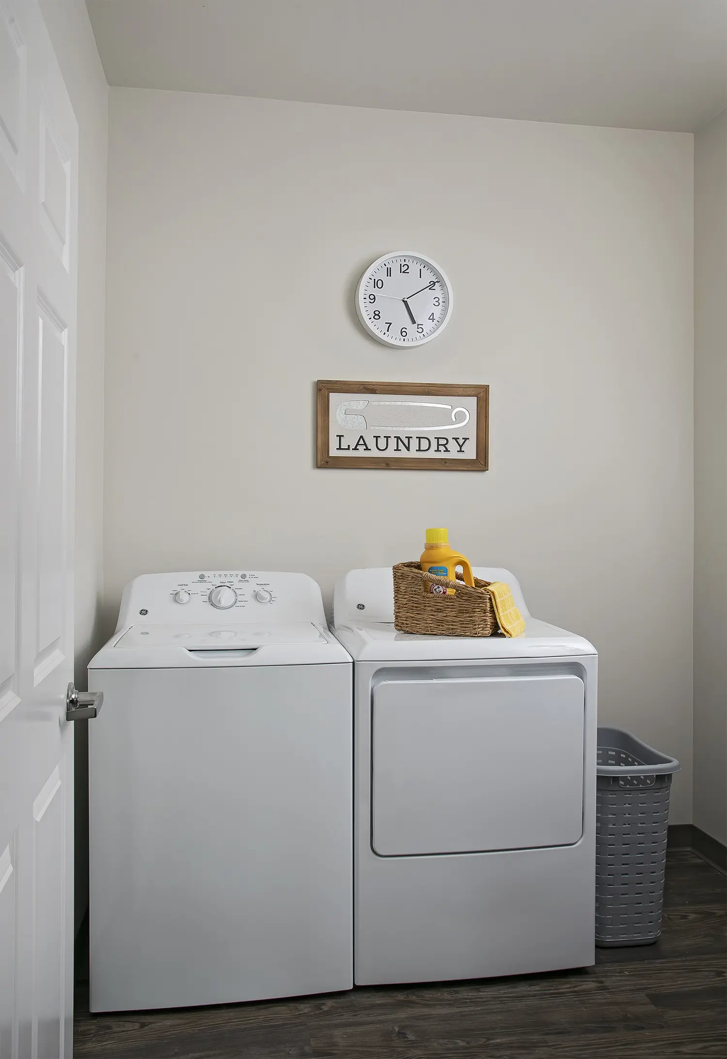 Laundry room of a senior apartment at American House East I Villas, an Independent senior living community in Roseville, Michigan
