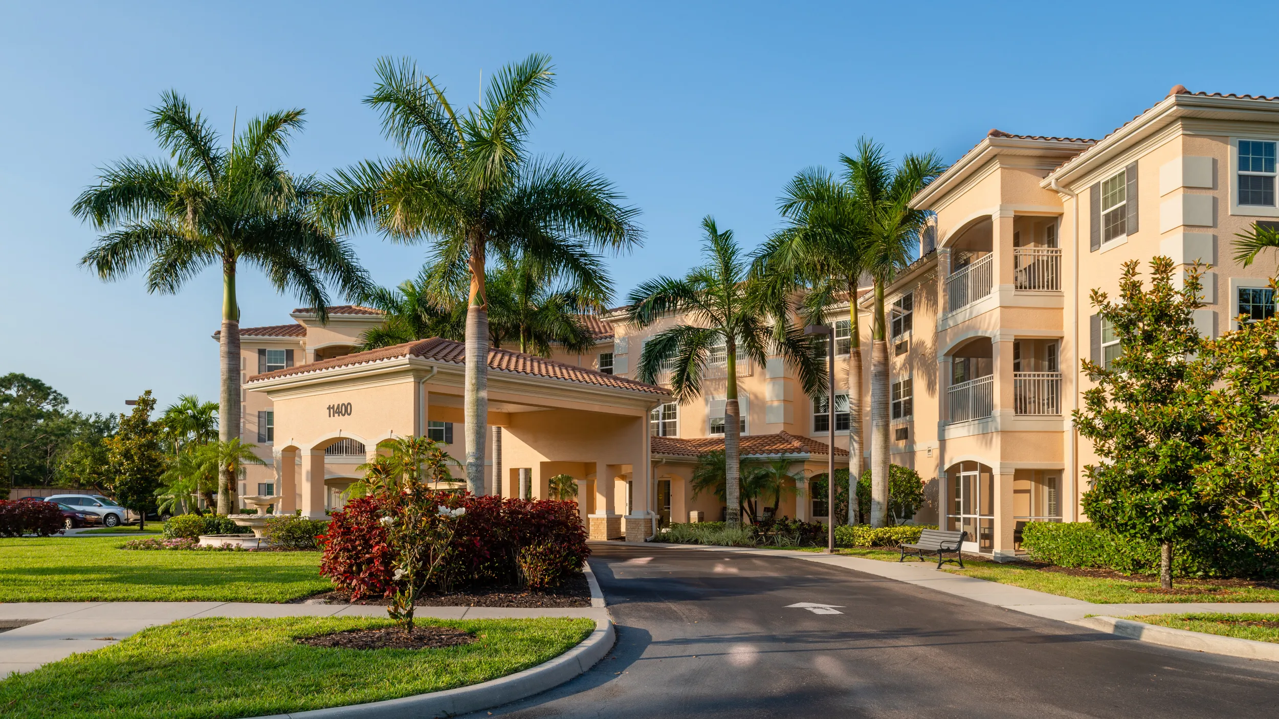 Front exterior of American House Bonita Springs assisted living and memory care