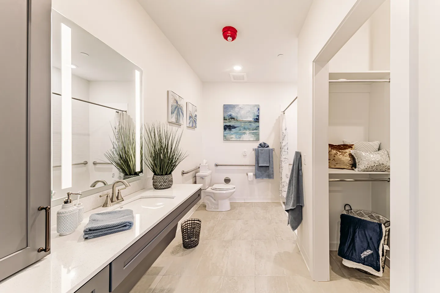 Apartment Bathroom at American House Mount Prospect Assisted Living and Memory Care Facility