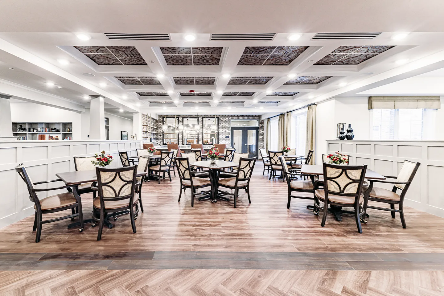 Dining Room at American House Mount Prospect Assisted Living and Memory Care Facility