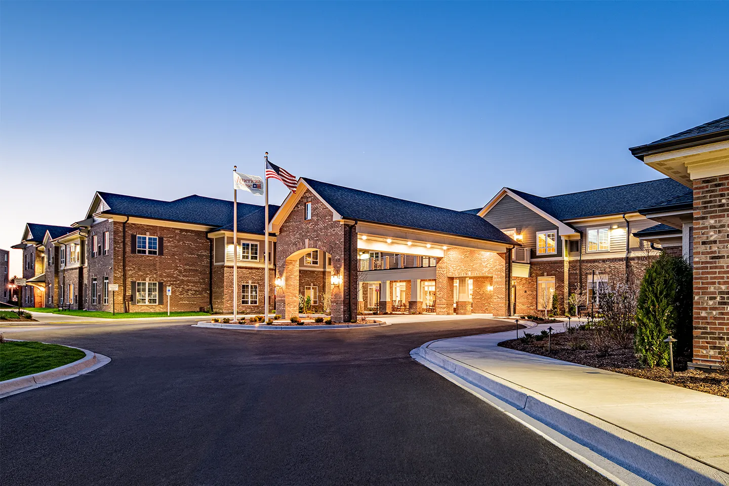 Entrance at Twilight American House Mount Prospect Assisted Living and Memory Care Facility