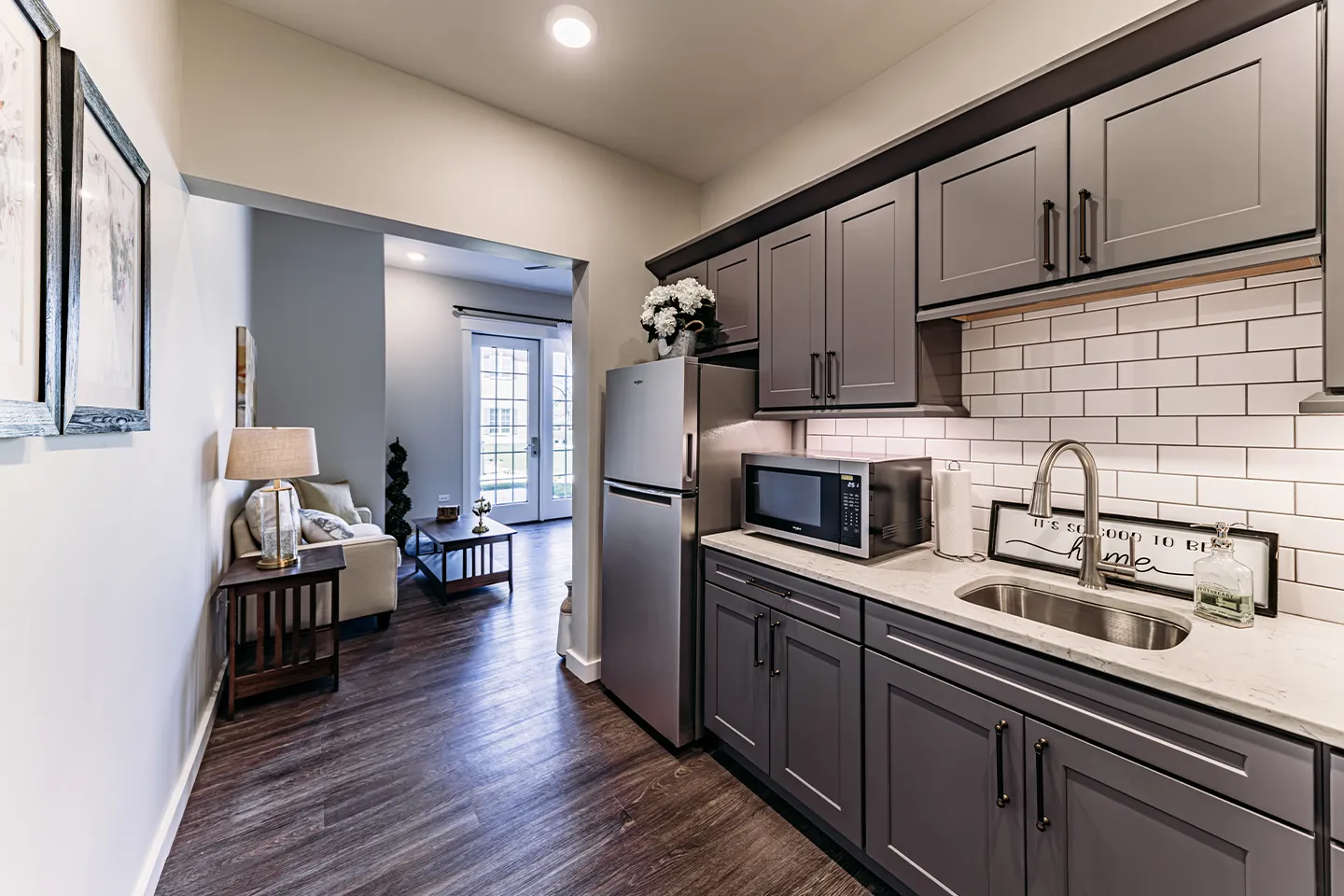 Apartment Kitchen at American House Mount Prospect Assisted Living and Memory Care