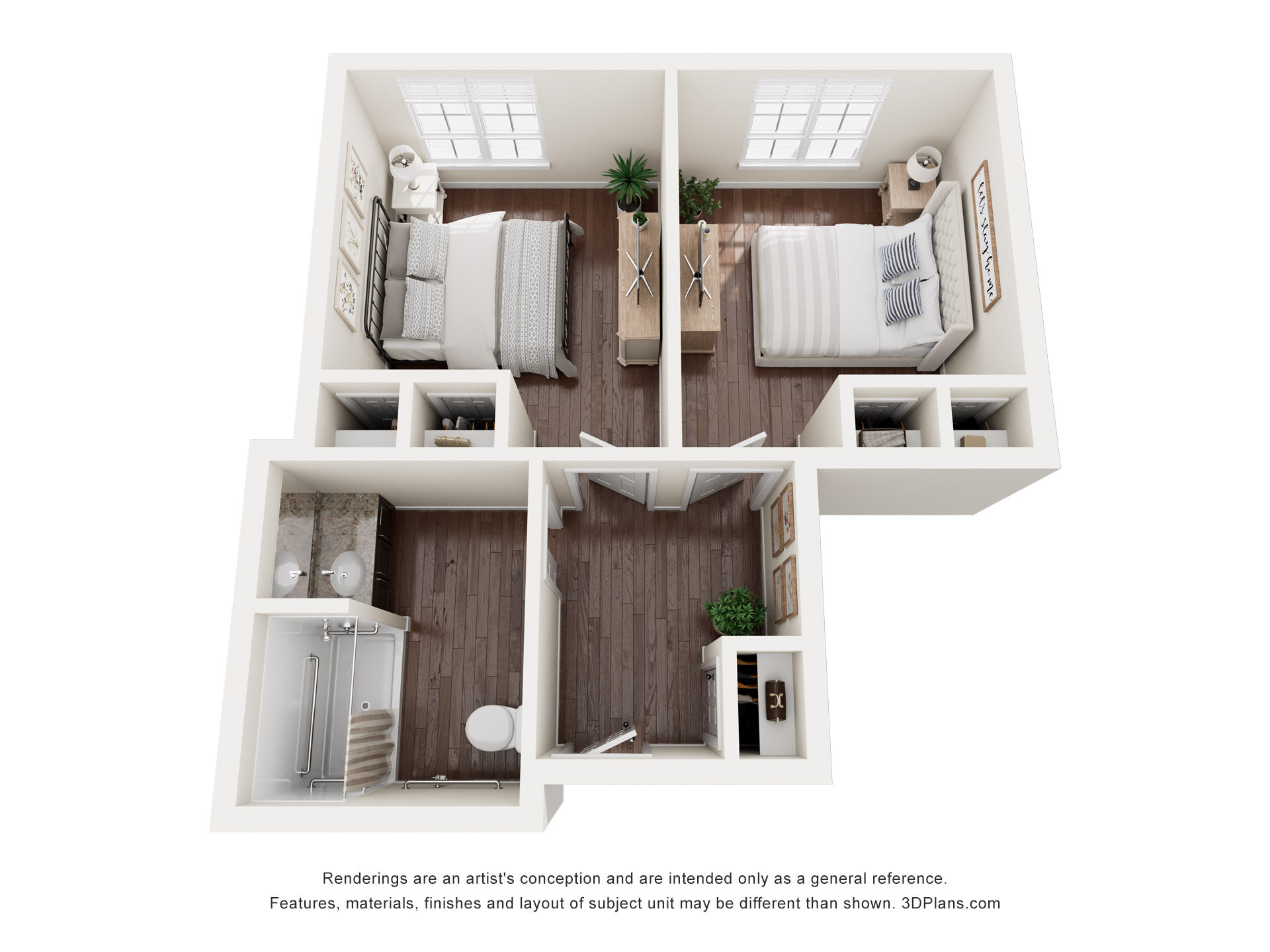 Memory Care Shared Suite Floor Plan at American House Mount Prospect