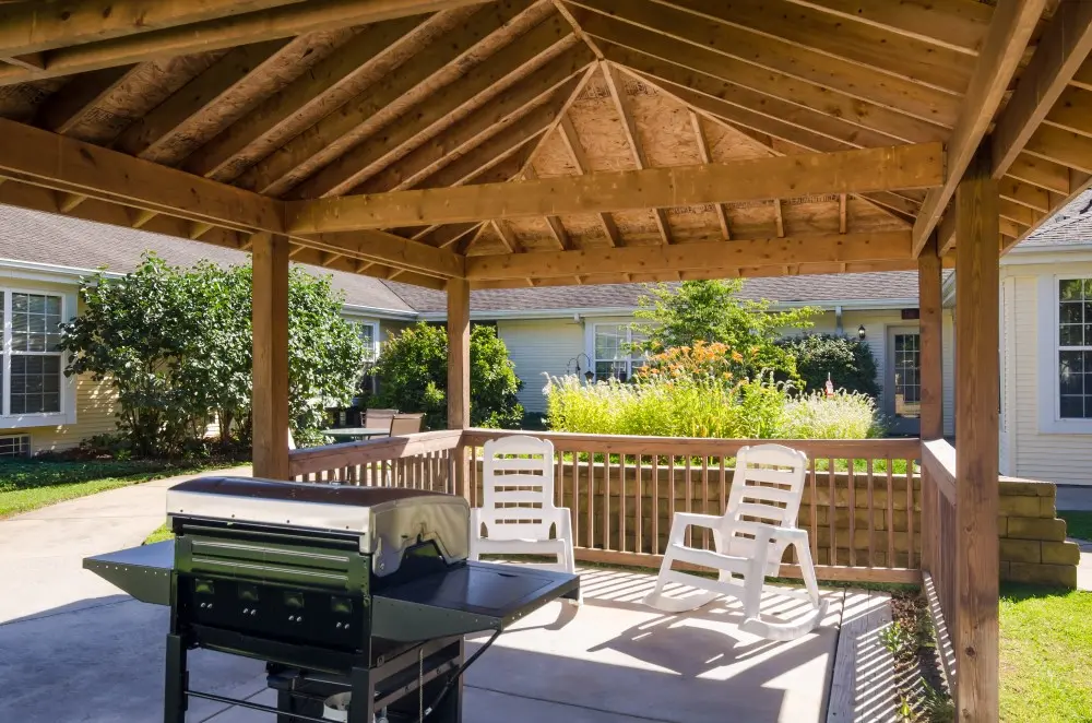 Patio at American House Bristol assisted living and memory care facility